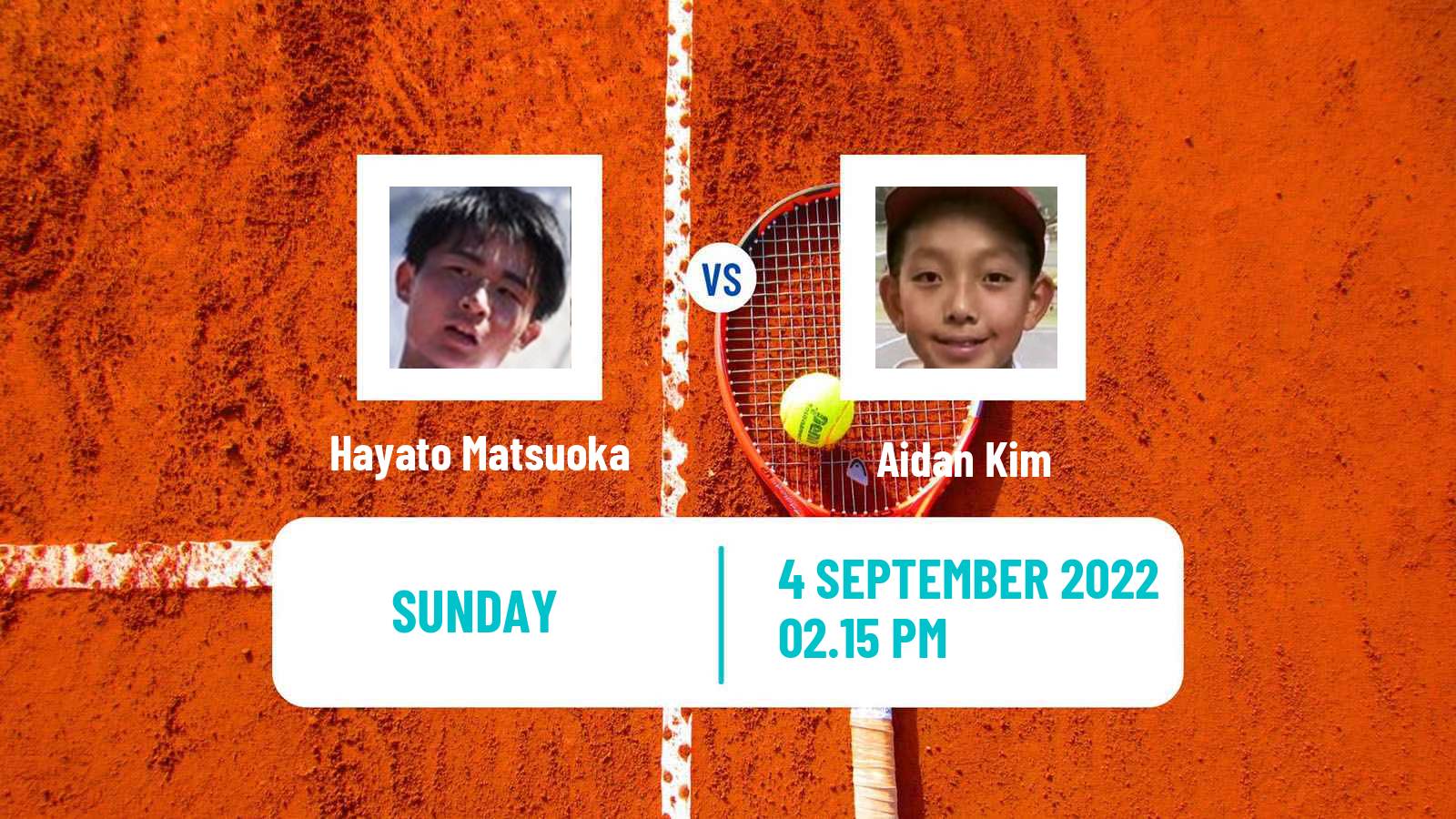 Tennis Boys Singles US Open Hayato Matsuoka - Aidan Kim