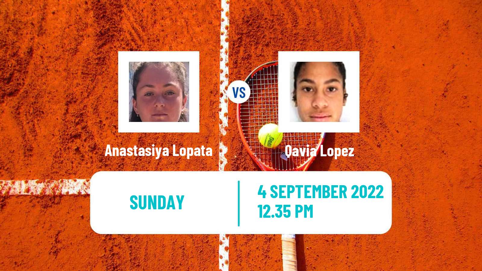 Tennis Girls Singles US Open Anastasiya Lopata - Qavia Lopez