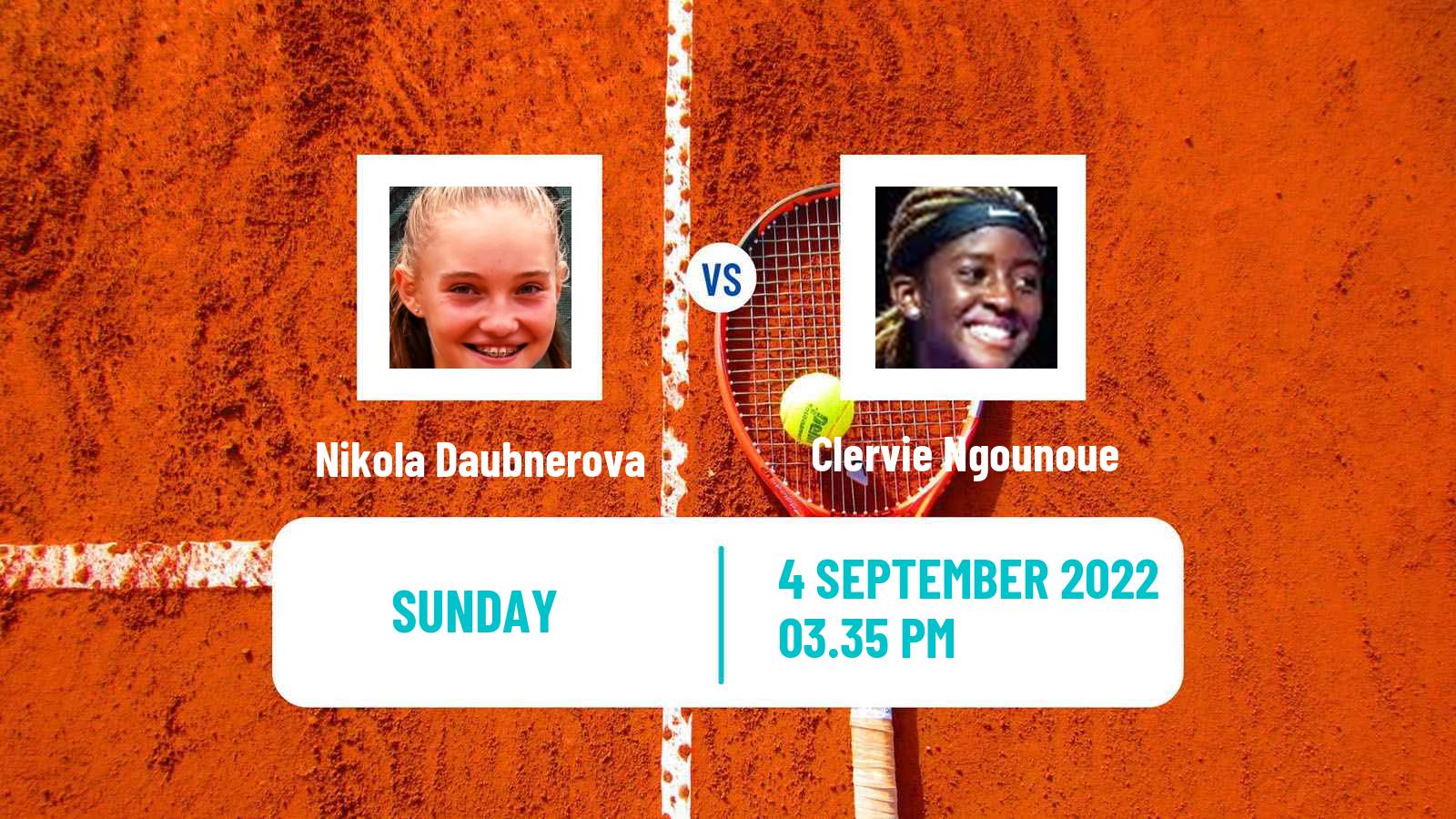 Tennis Girls Singles US Open Nikola Daubnerova - Clervie Ngounoue