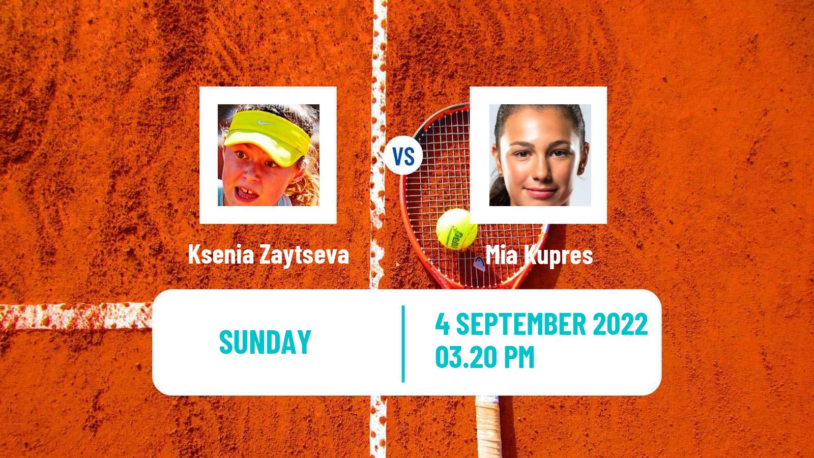 Tennis Girls Singles US Open Ksenia Zaytseva - Mia Kupres
