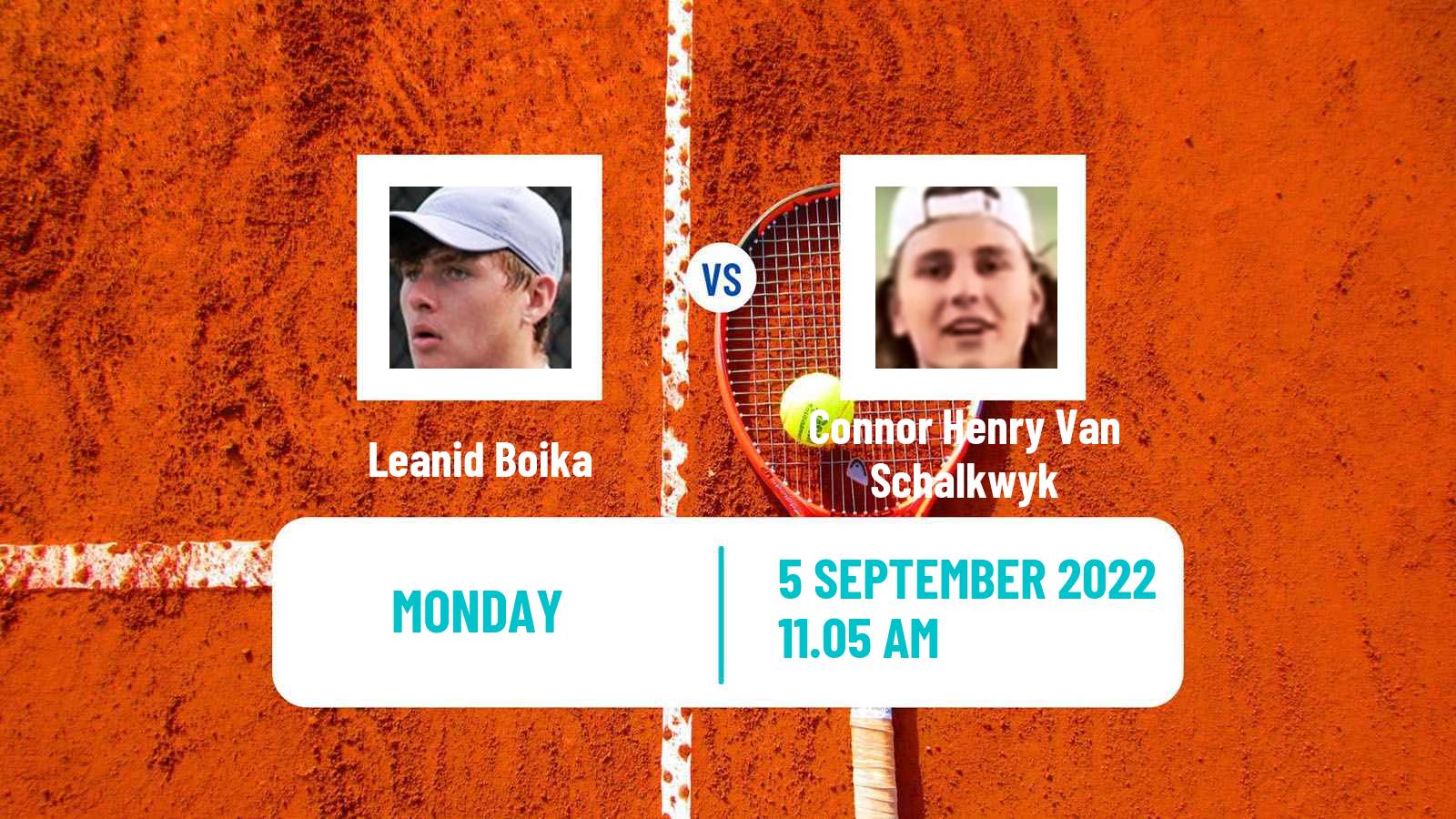 Tennis Boys Singles US Open Leanid Boika - Connor Henry Van Schalkwyk