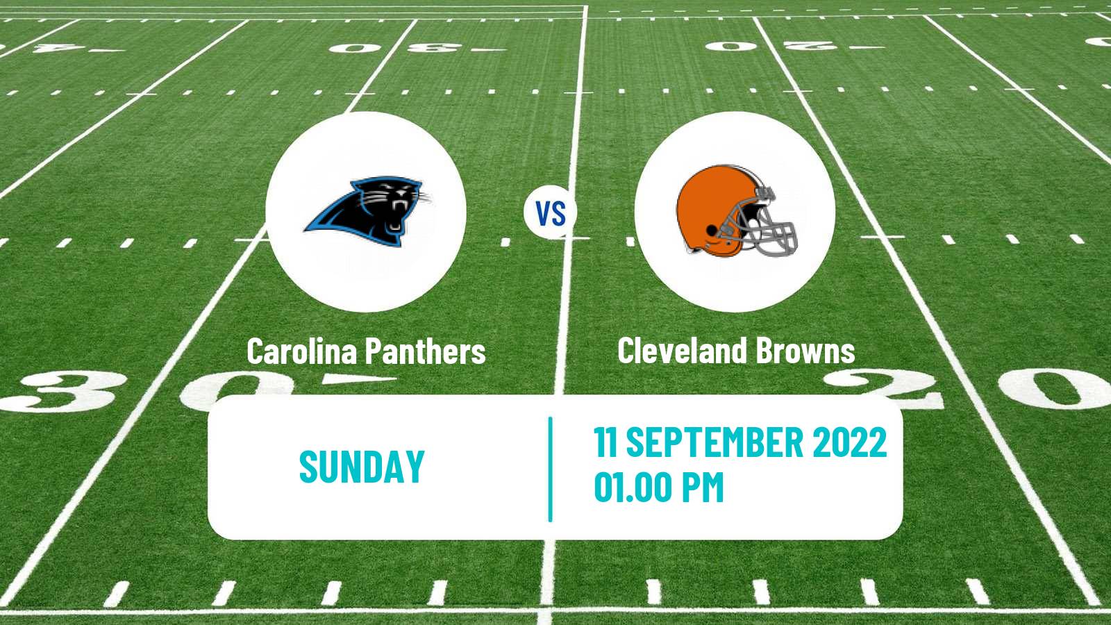 American football NFL Carolina Panthers - Cleveland Browns