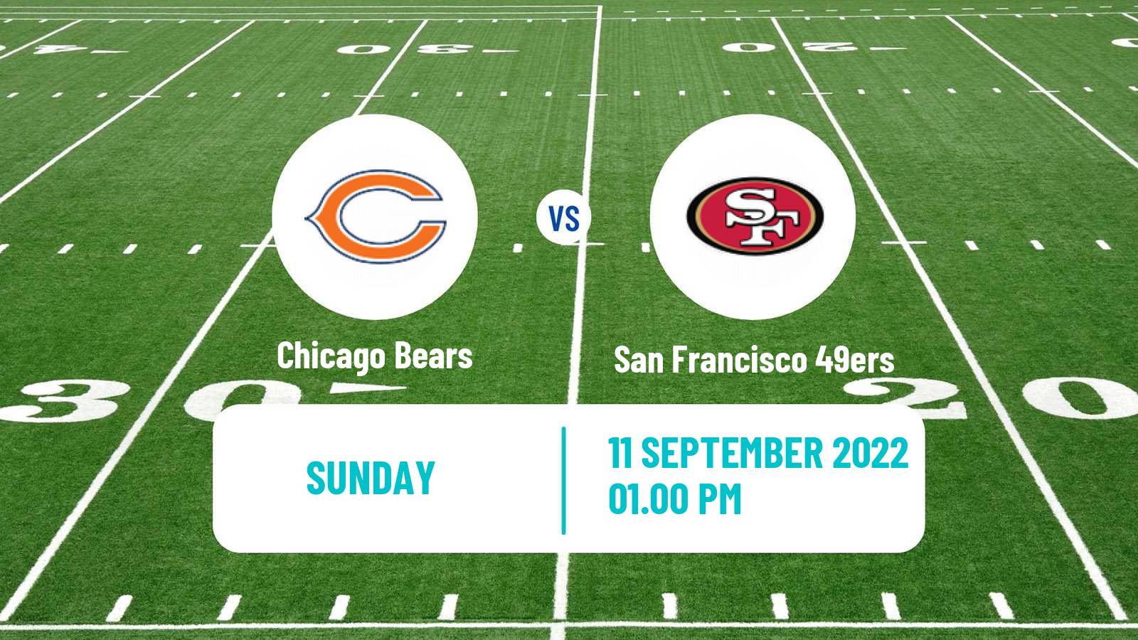 American football NFL Chicago Bears - San Francisco 49ers