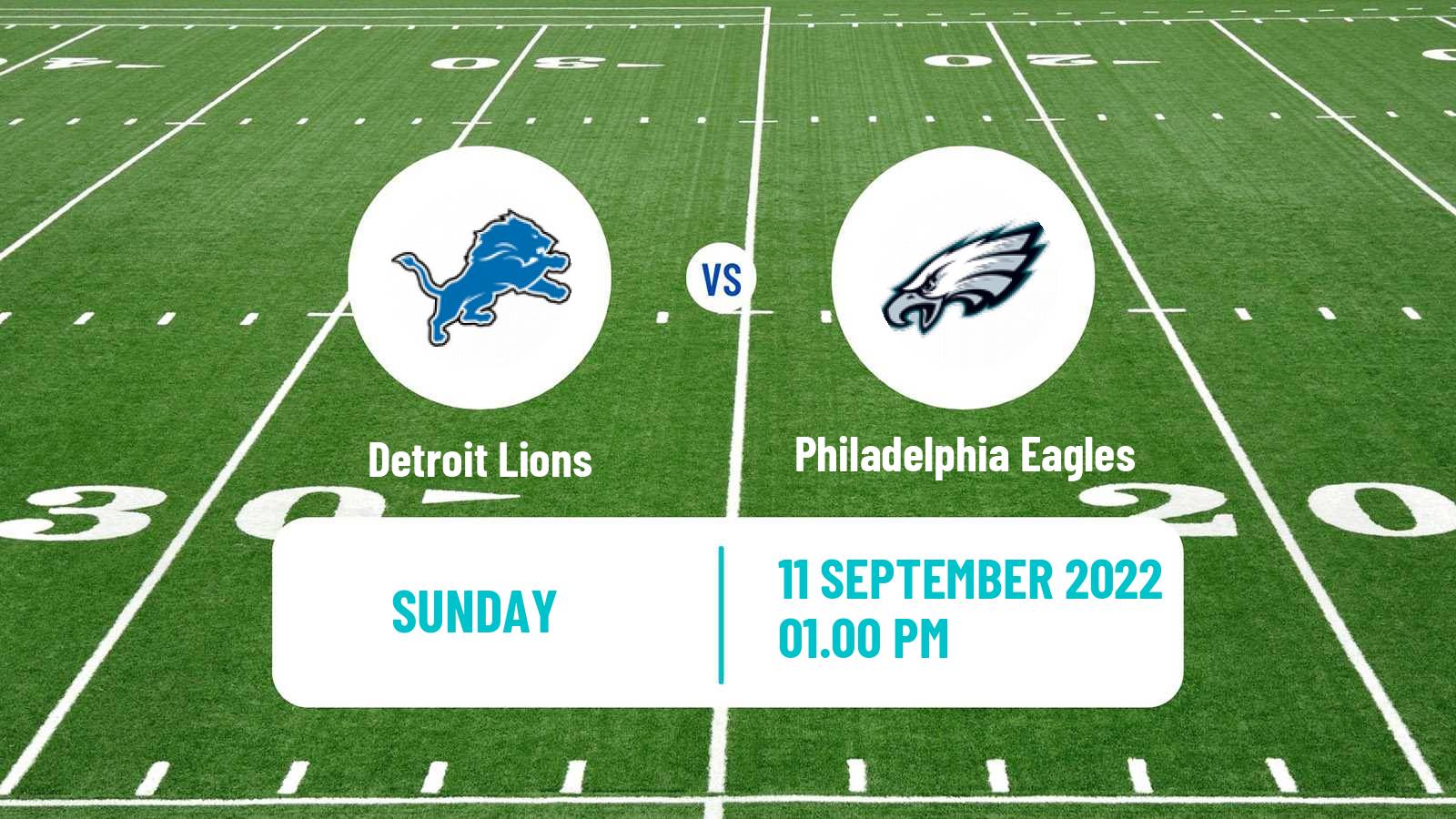 American football NFL Detroit Lions - Philadelphia Eagles