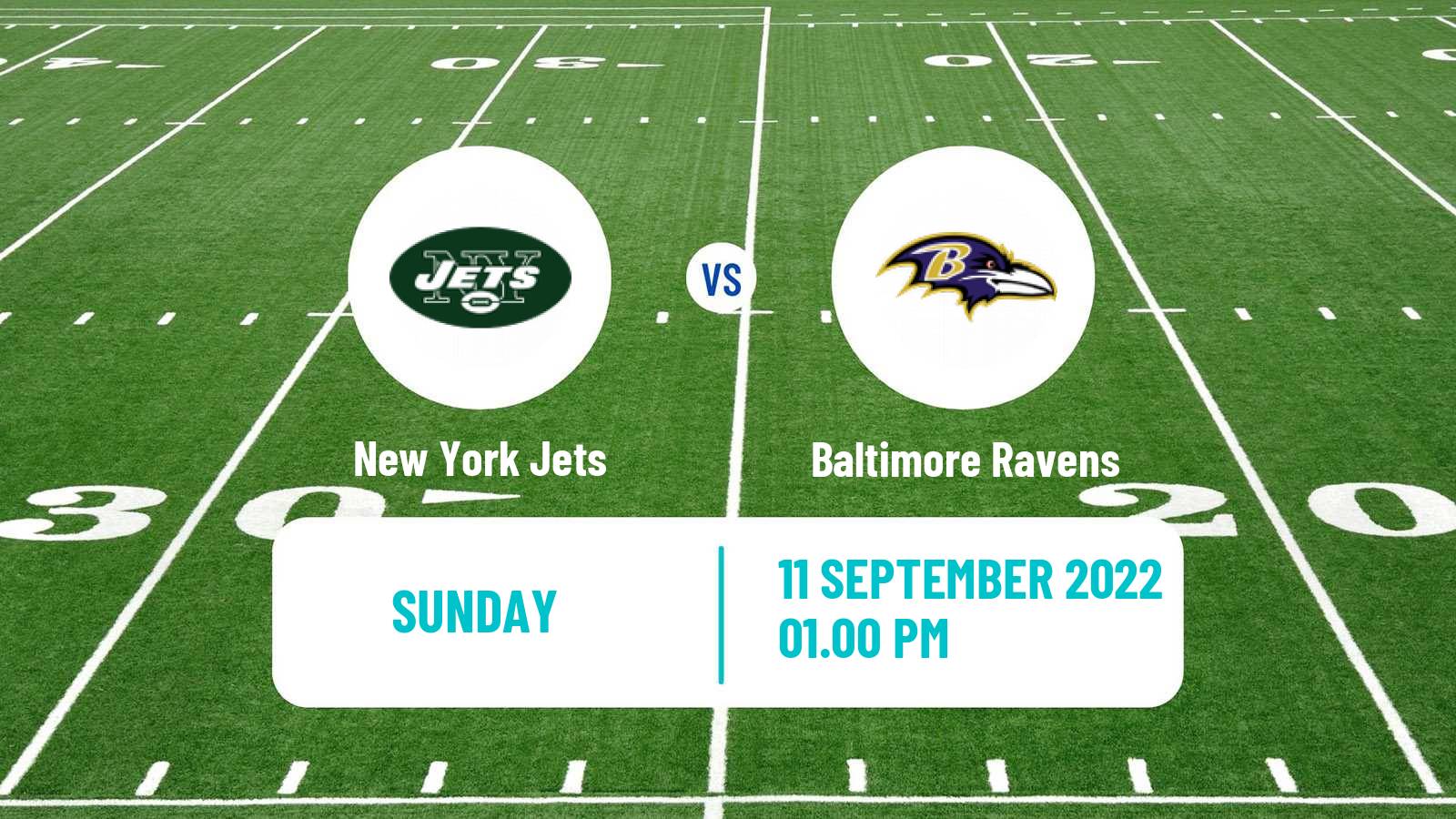 American football NFL New York Jets - Baltimore Ravens