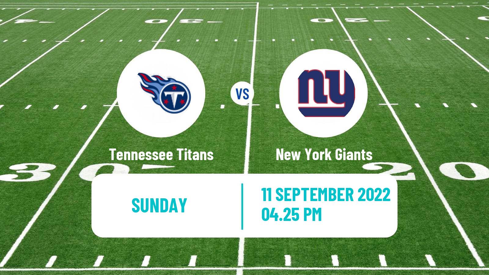 American football NFL Tennessee Titans - New York Giants