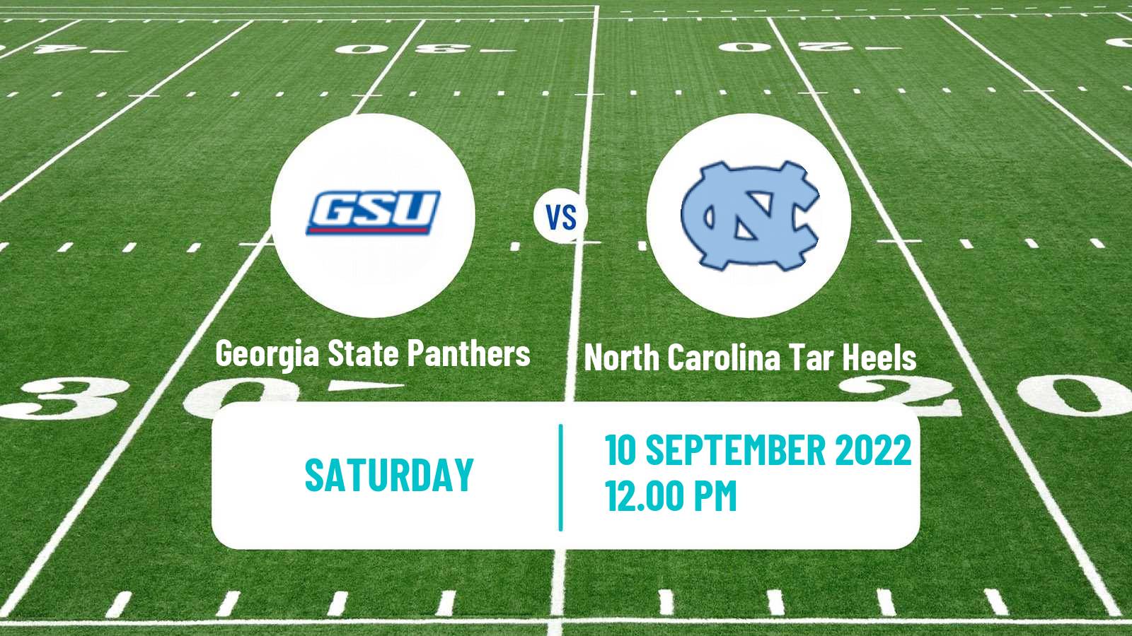 American football NCAA College Football Georgia State Panthers - North Carolina Tar Heels