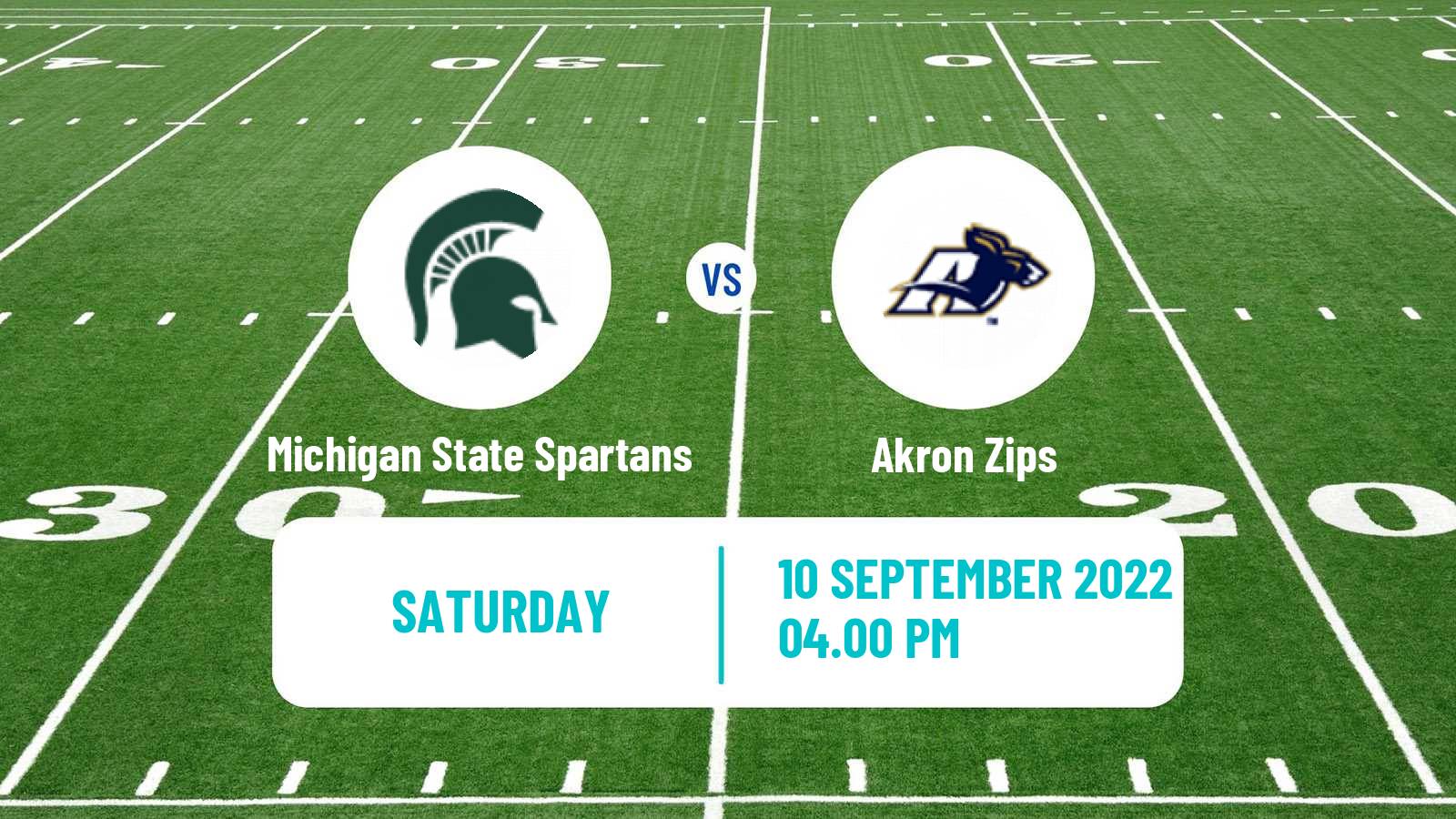 American football NCAA College Football Michigan State Spartans - Akron Zips