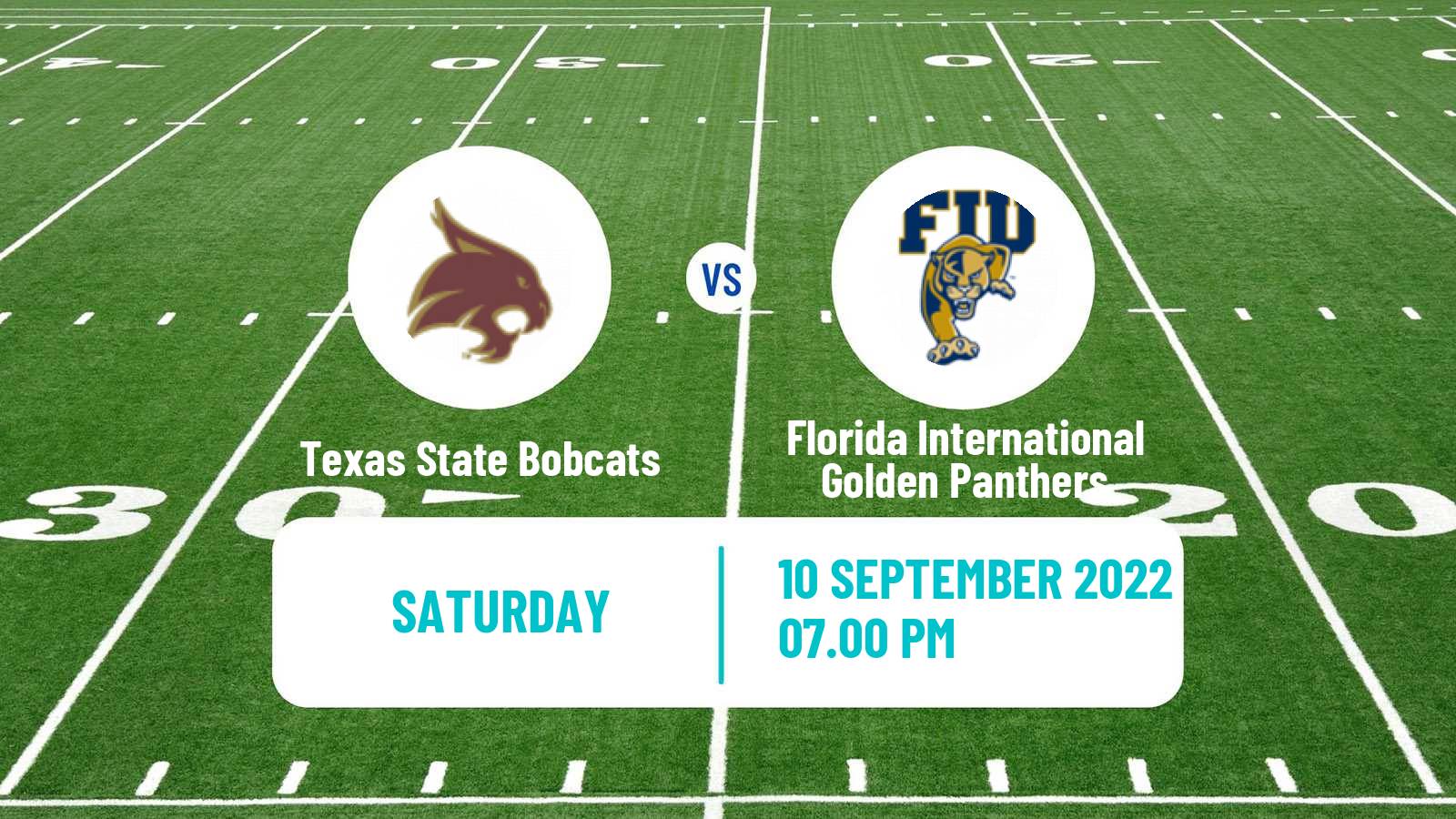 American football NCAA College Football Texas State Bobcats - Florida International Golden Panthers