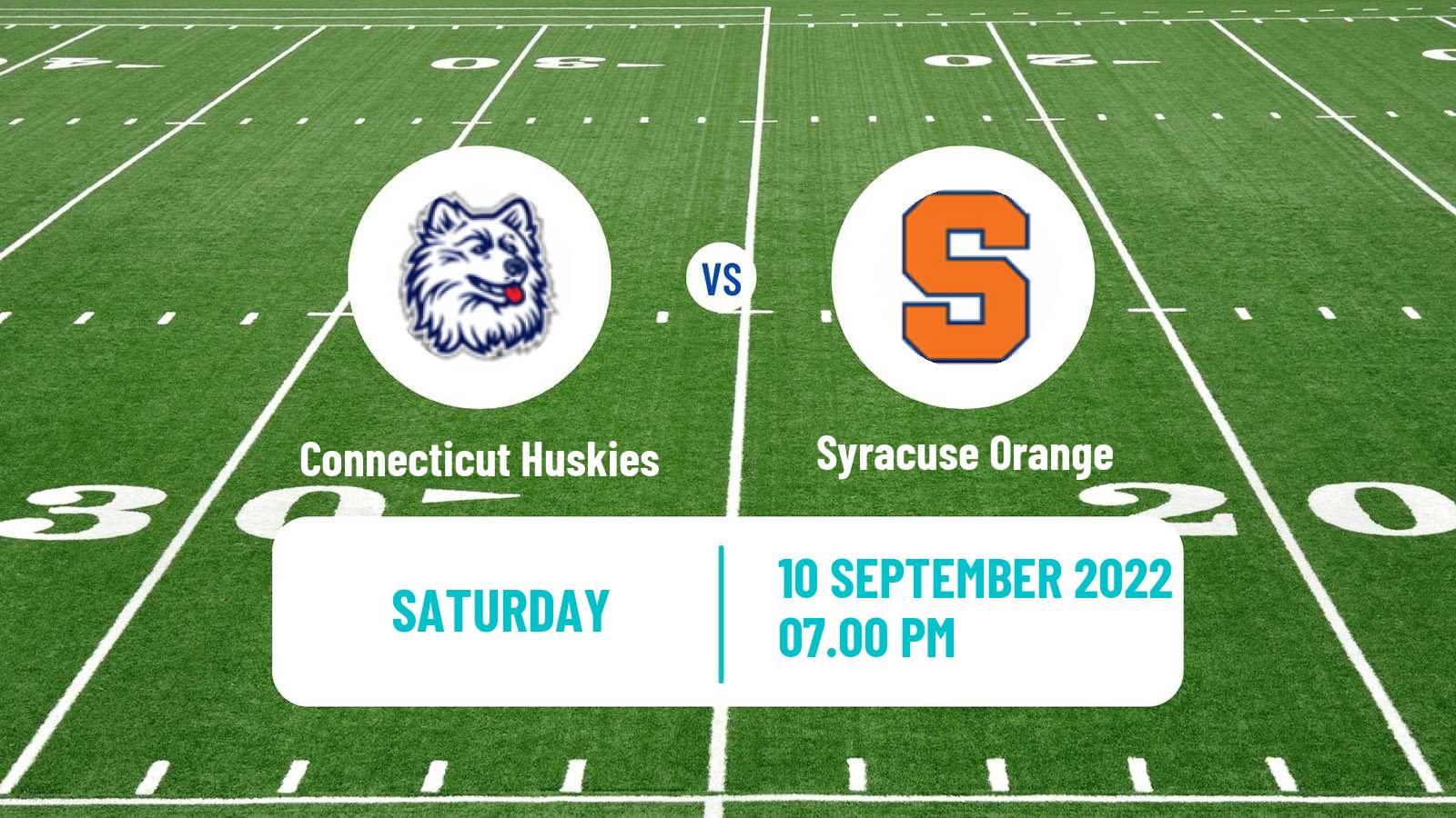 American football NCAA College Football Connecticut Huskies - Syracuse Orange