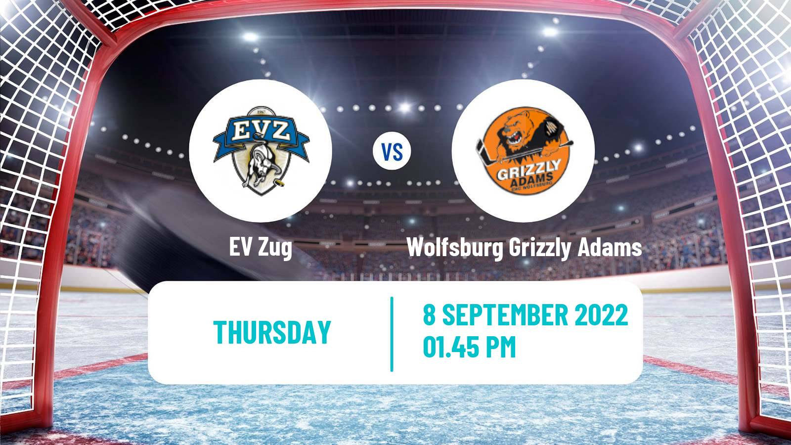 Hockey Champions League Ice Hockey EV Zug - Wolfsburg Grizzly Adams