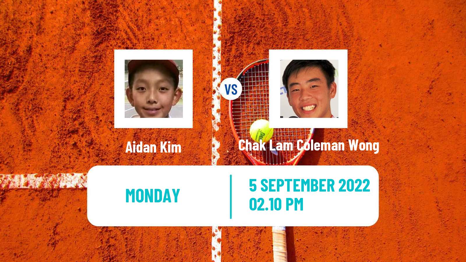 Tennis Boys Singles US Open Aidan Kim - Chak Lam Coleman Wong