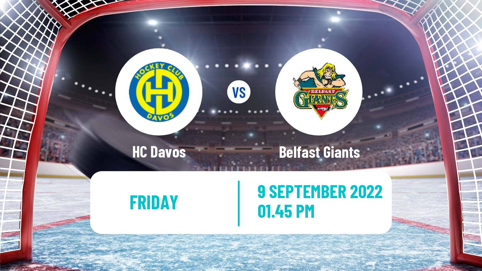 Hockey Champions League Ice Hockey Davos - Belfast Giants