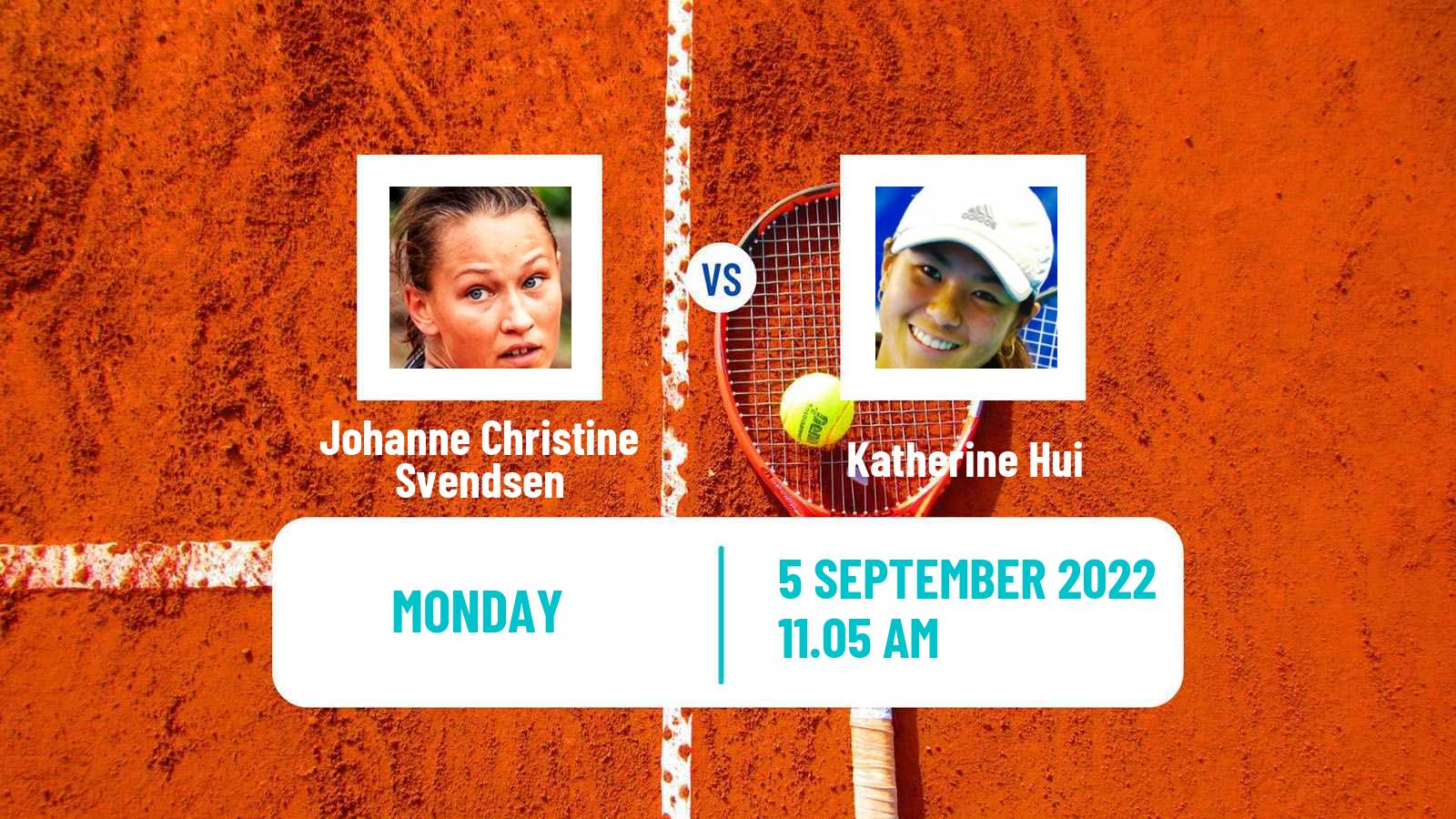 Tennis Girls Singles US Open Johanne Christine Svendsen - Katherine Hui