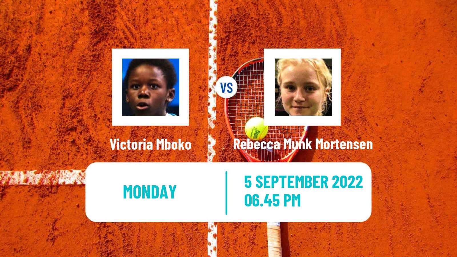 Tennis Girls Singles US Open Victoria Mboko - Rebecca Munk Mortensen