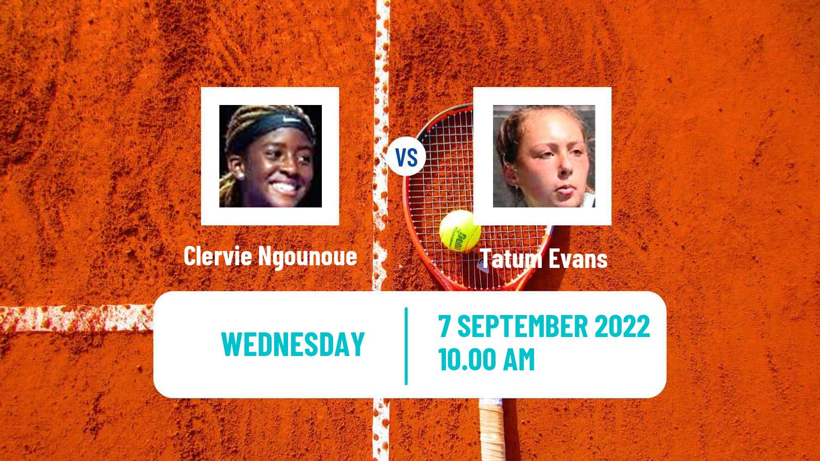 Tennis Girls Singles US Open Clervie Ngounoue - Tatum Evans