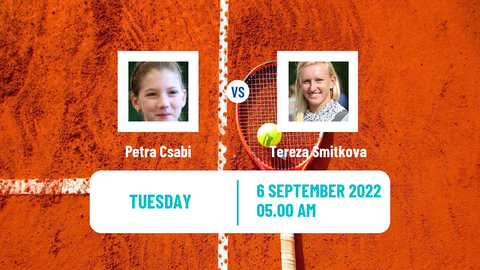 Tennis ITF Tournaments Petra Csabi - Tereza Smitkova