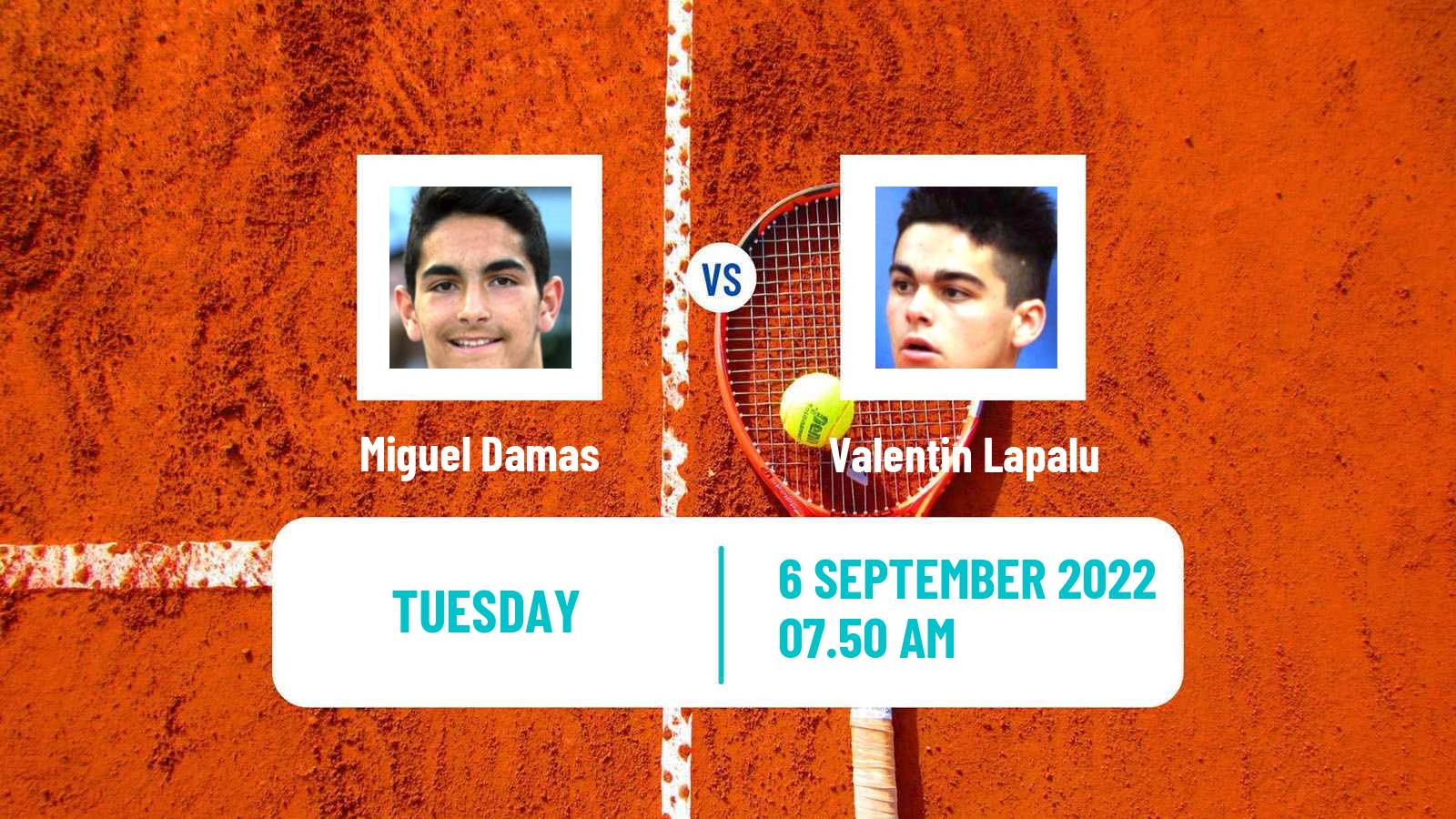 Tennis ITF Tournaments Miguel Damas - Valentin Lapalu