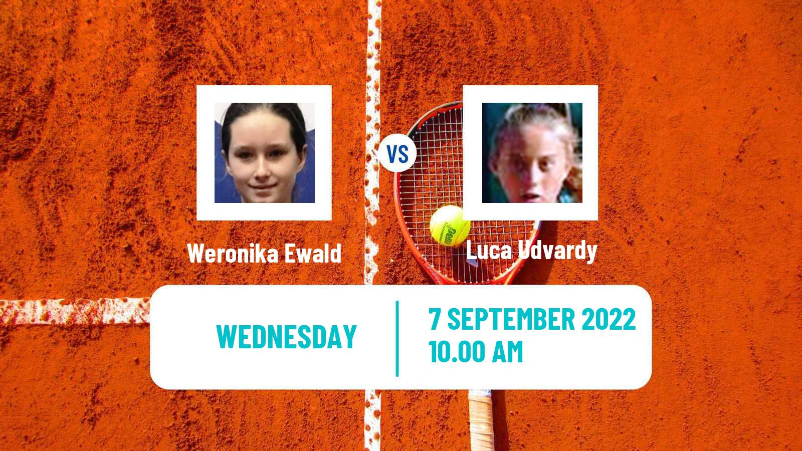 Tennis Girls Singles US Open Weronika Ewald - Luca Udvardy