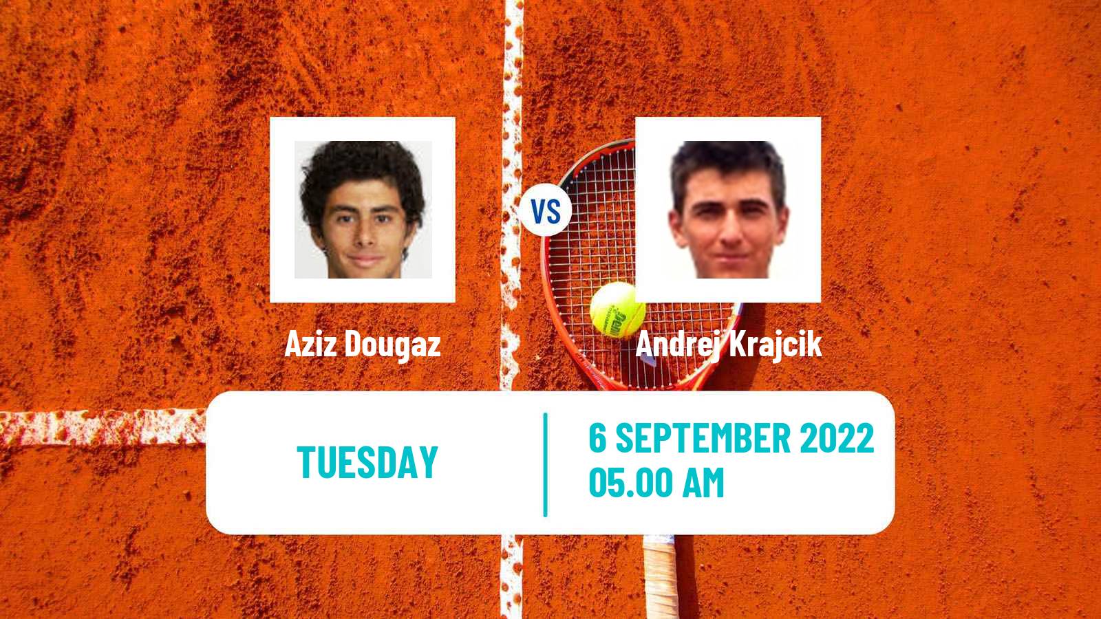 Tennis ITF Tournaments Aziz Dougaz - Andrej Krajcik