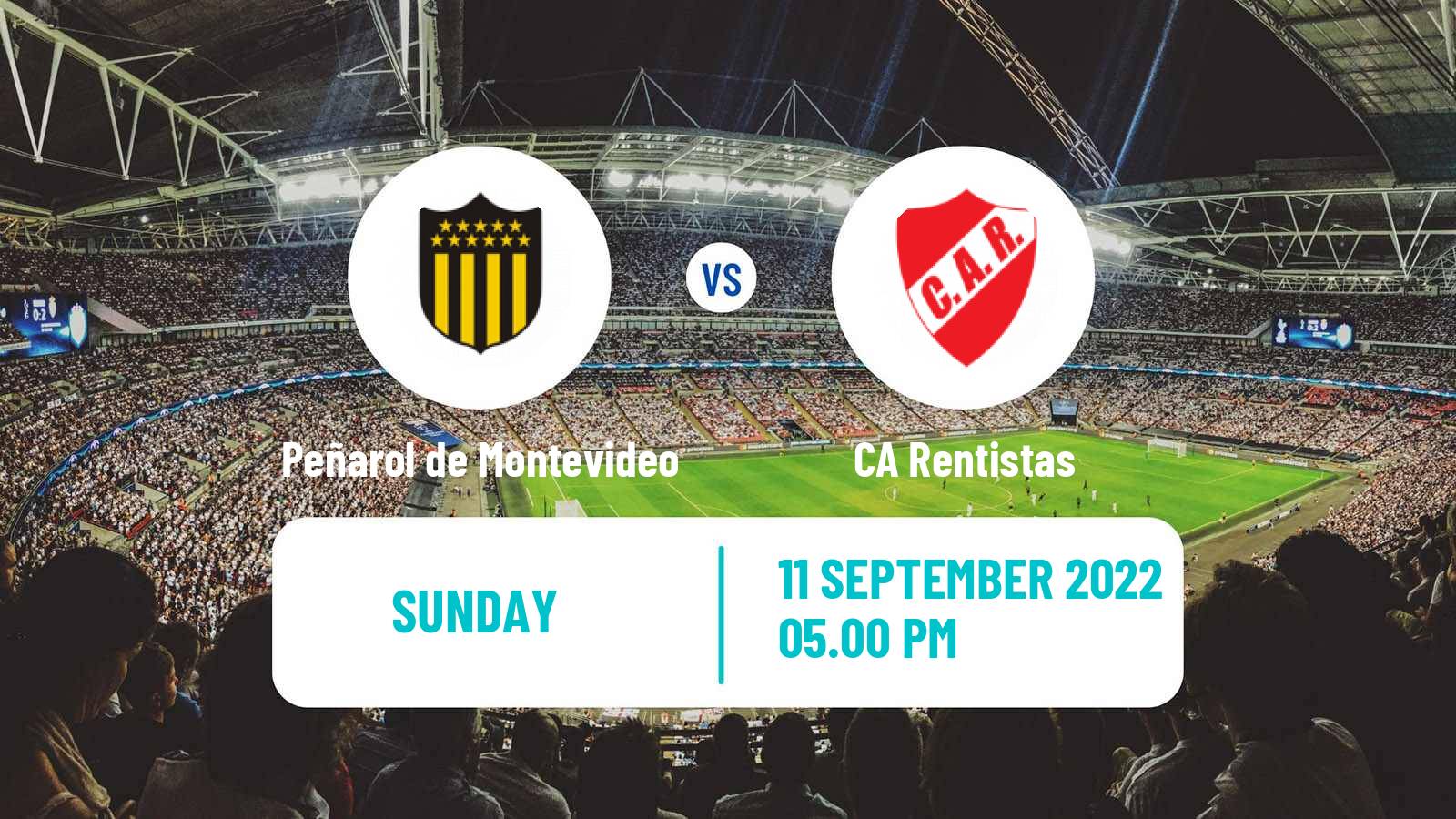 Soccer Uruguayan Primera Division Peñarol de Montevideo - Rentistas