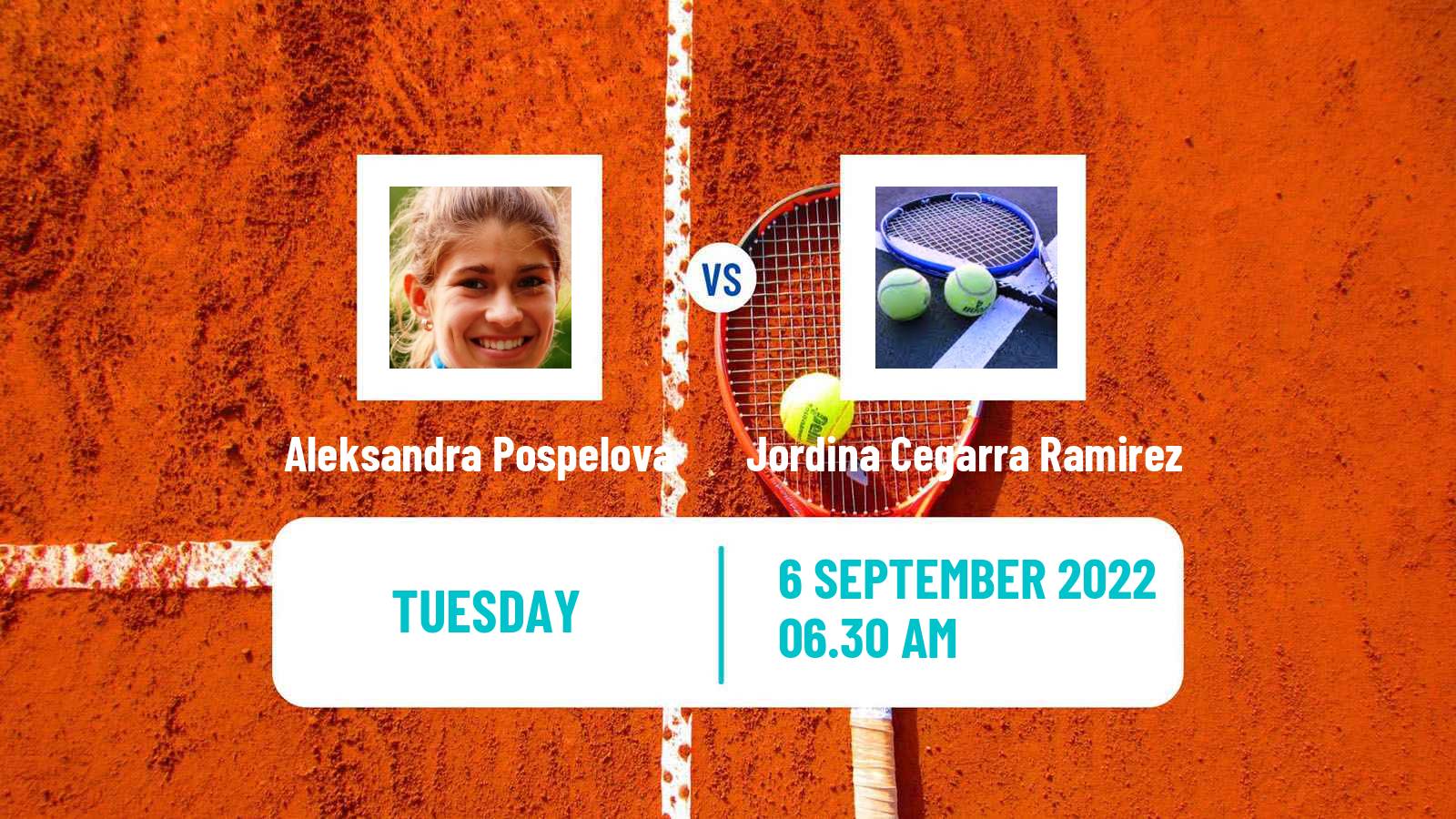 Tennis ITF Tournaments Aleksandra Pospelova - Jordina Cegarra Ramirez