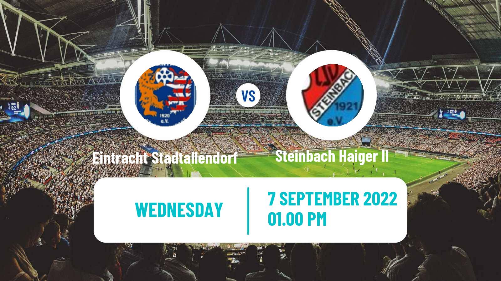 Soccer German Oberliga Hessen Eintracht Stadtallendorf - Steinbach Haiger II