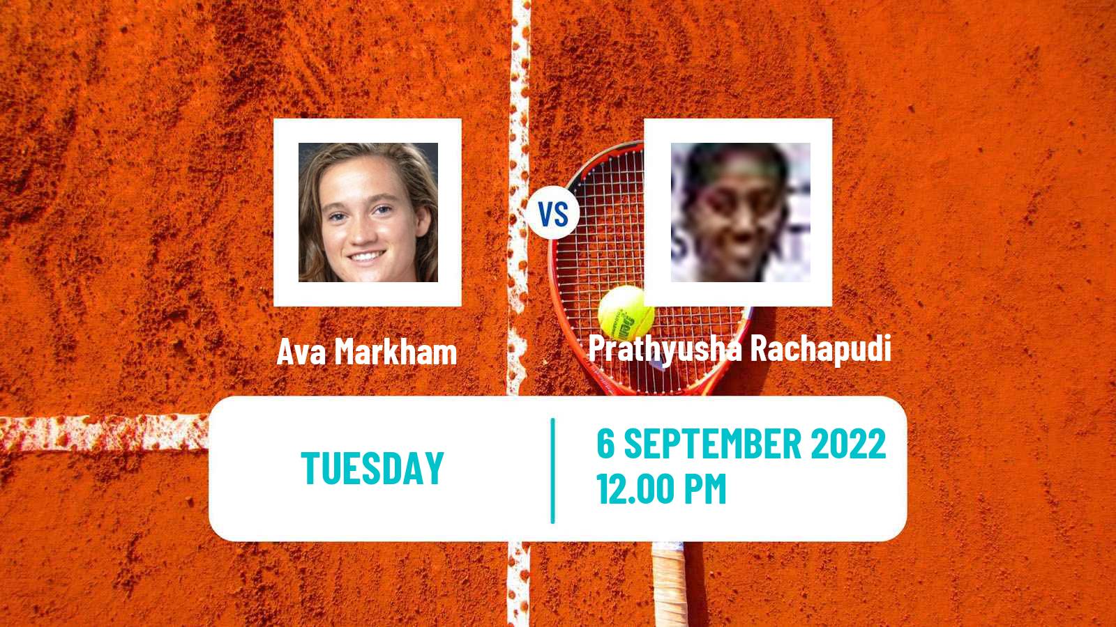 Tennis ITF Tournaments Ava Markham - Prathyusha Rachapudi