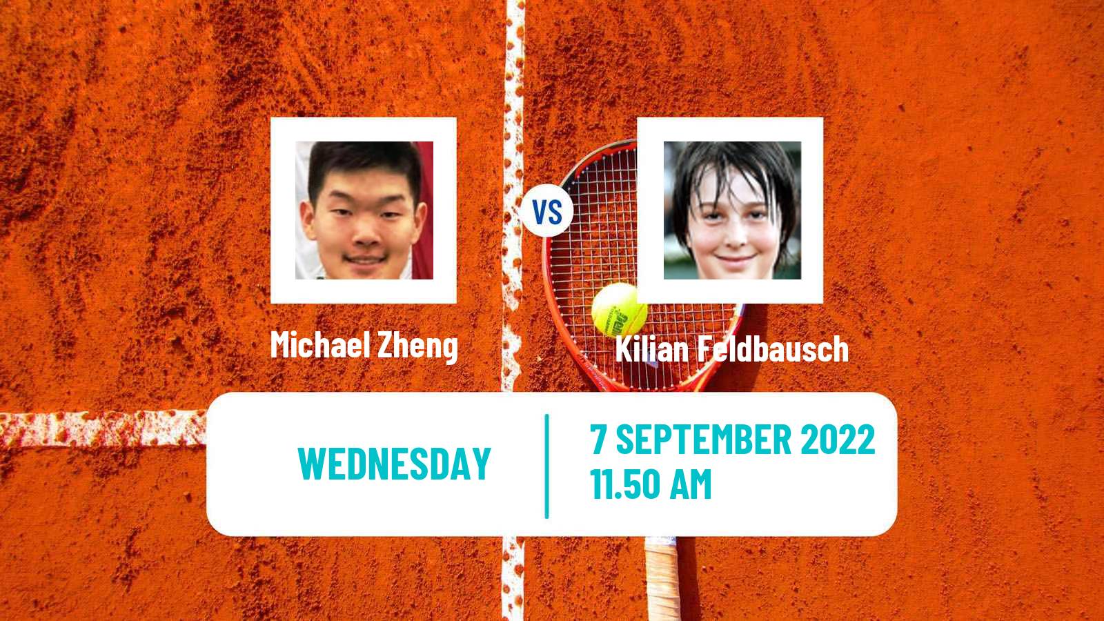 Tennis Boys Singles US Open Michael Zheng - Kilian Feldbausch