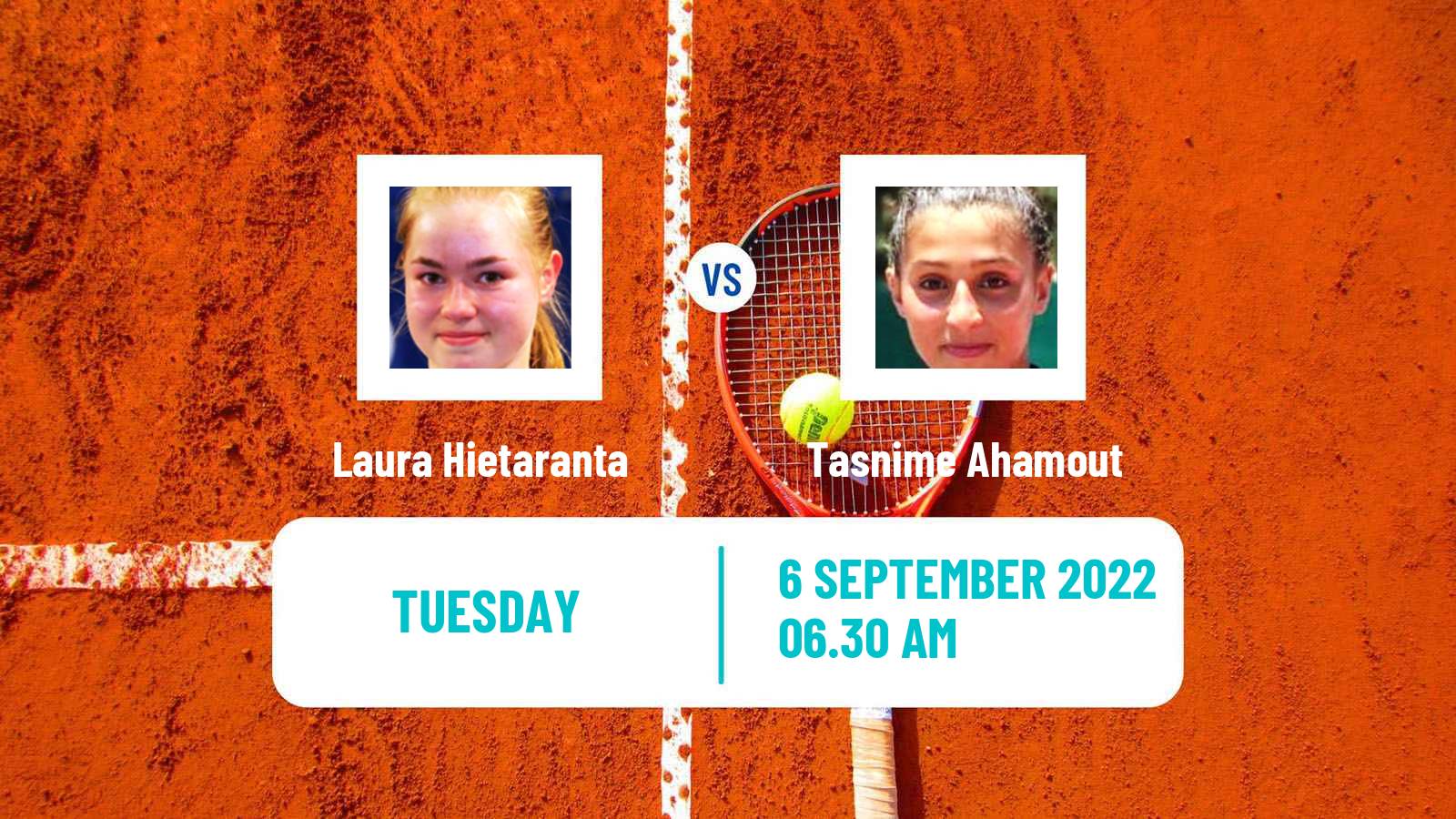 Tennis ITF Tournaments Laura Hietaranta - Tasnime Ahamout