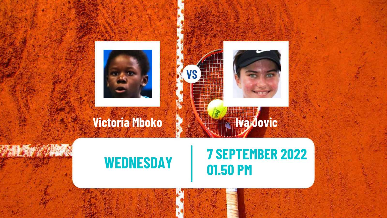 Tennis Girls Singles US Open Victoria Mboko - Iva Jovic