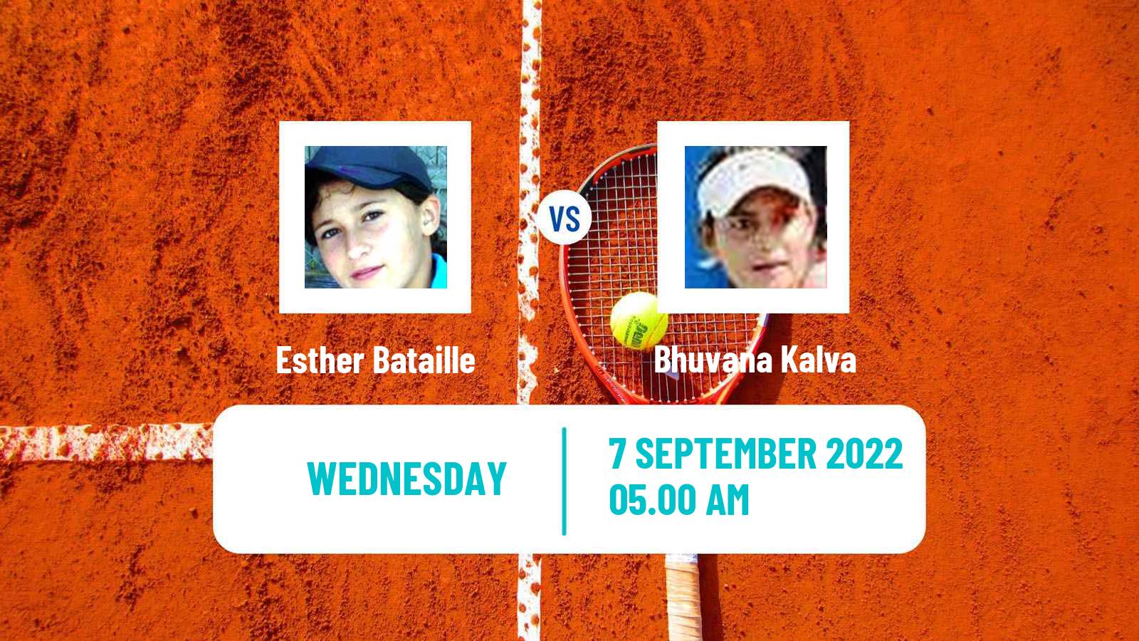 Tennis ITF Tournaments Esther Bataille - Bhuvana Kalva