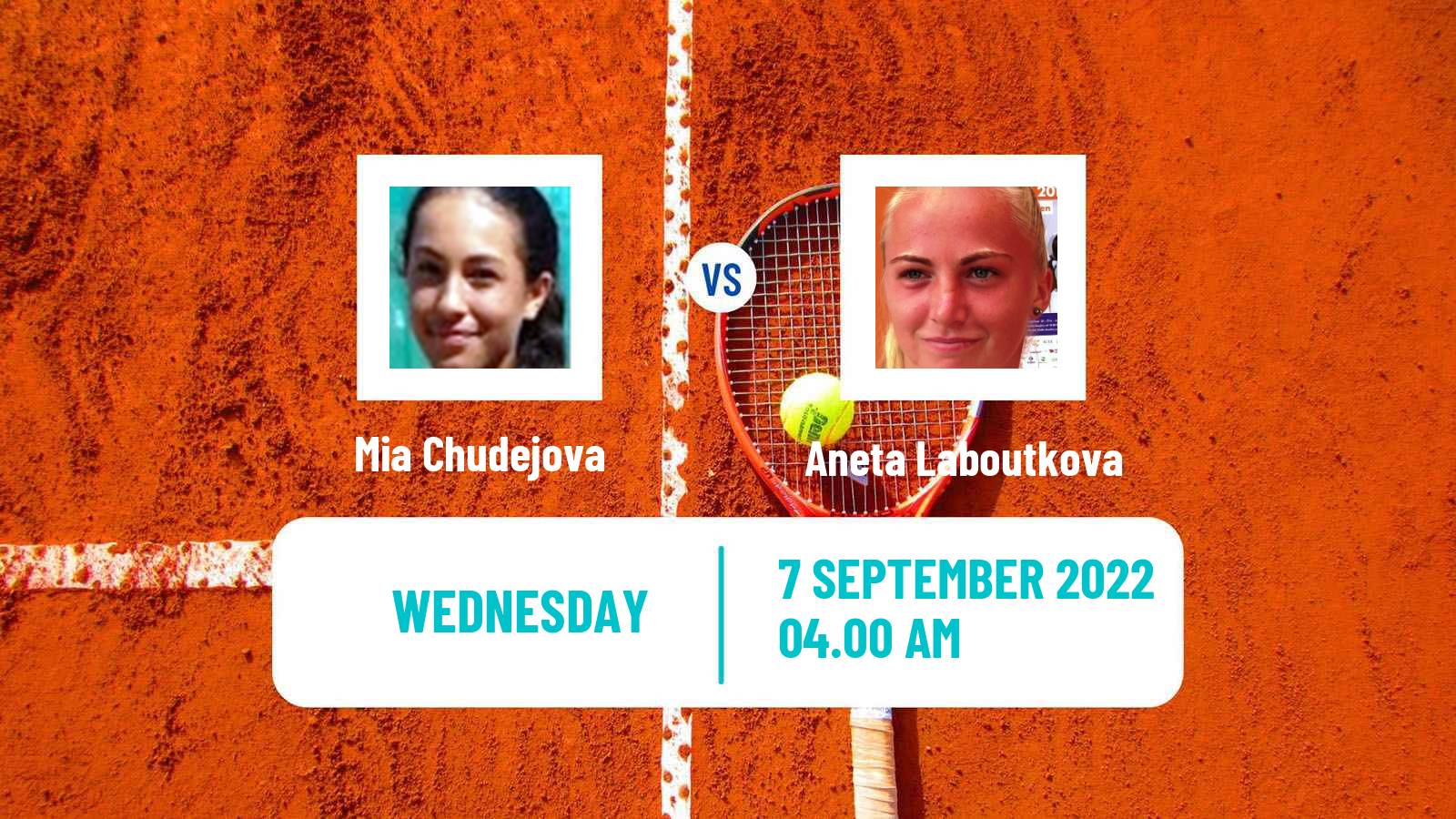 Tennis ITF Tournaments Mia Chudejova - Aneta Laboutkova