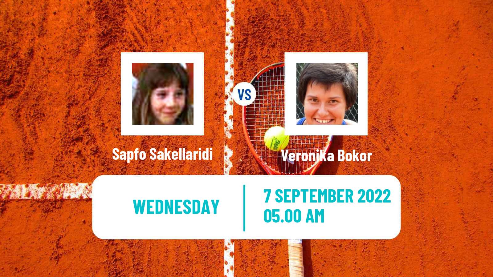 Tennis ITF Tournaments Sapfo Sakellaridi - Veronika Bokor