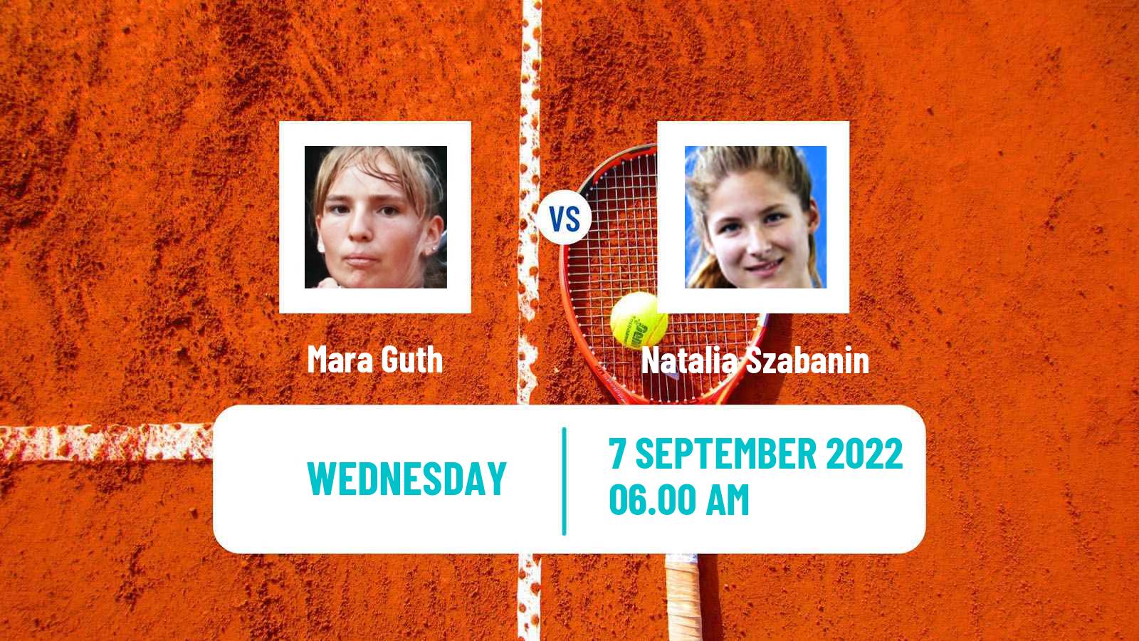 Tennis ITF Tournaments Mara Guth - Natalia Szabanin