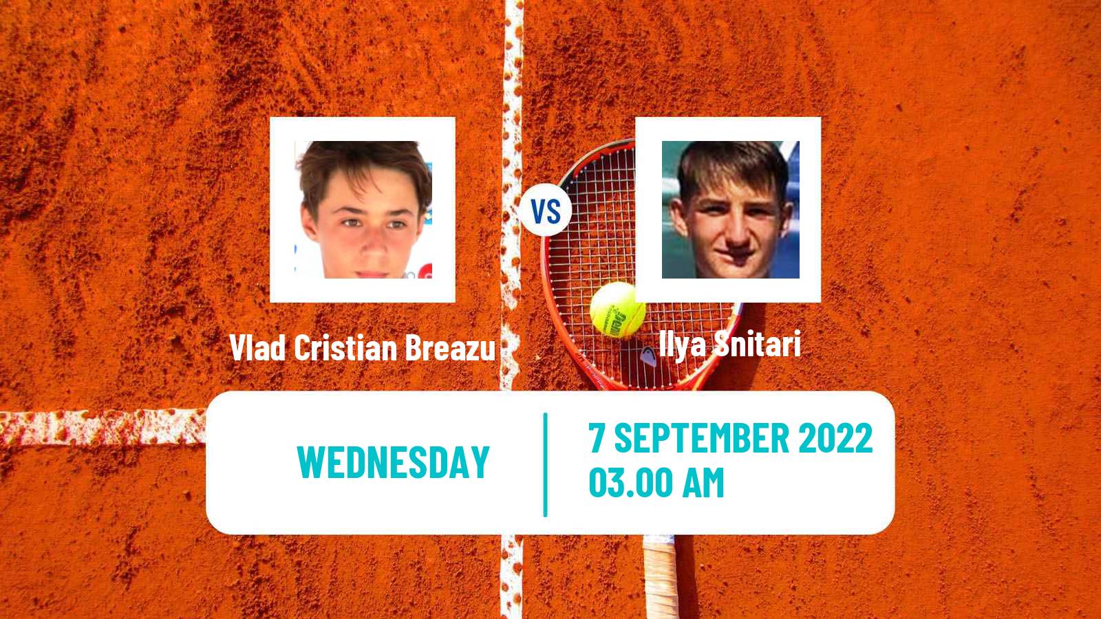 Tennis ITF Tournaments Vlad Cristian Breazu - Ilya Snitari