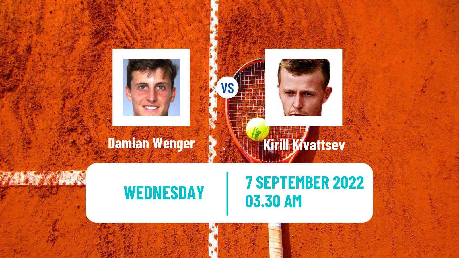 Tennis ITF Tournaments Damian Wenger - Kirill Kivattsev