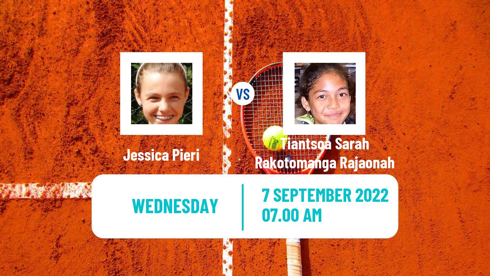 Tennis ITF Tournaments Jessica Pieri - Tiantsoa Sarah Rakotomanga Rajaonah