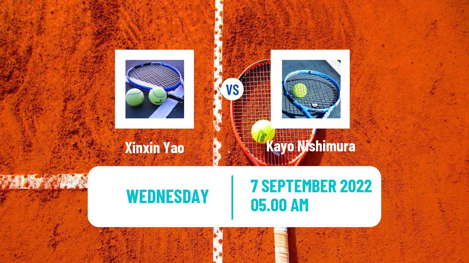 Tennis ITF Tournaments Xinxin Yao - Kayo Nishimura