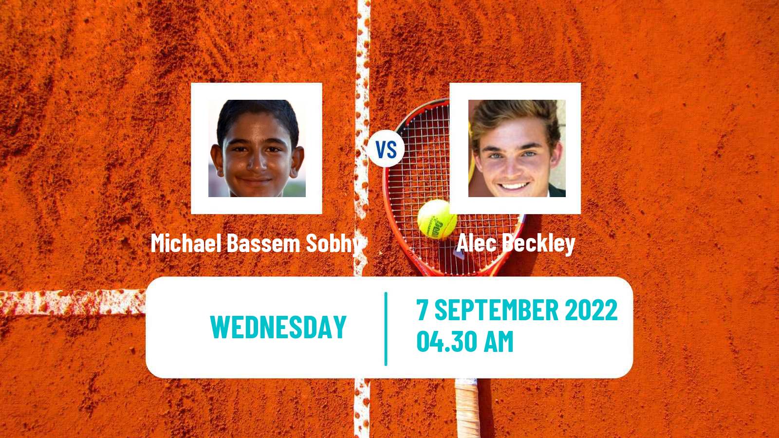 Tennis ITF Tournaments Michael Bassem Sobhy - Alec Beckley