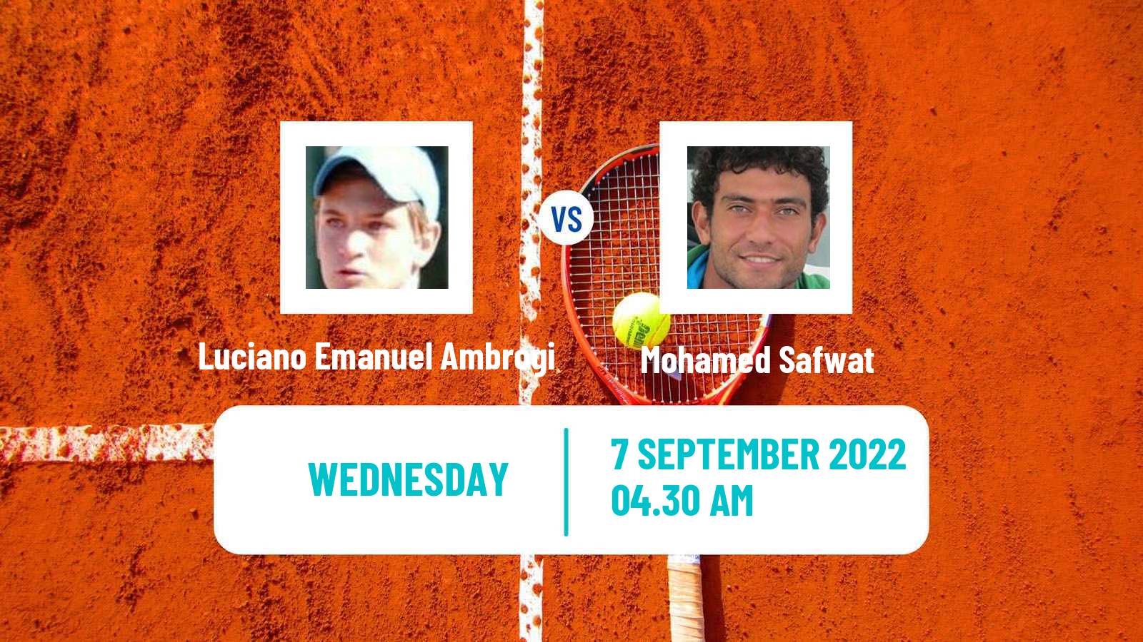 Tennis ITF Tournaments Luciano Emanuel Ambrogi - Mohamed Safwat