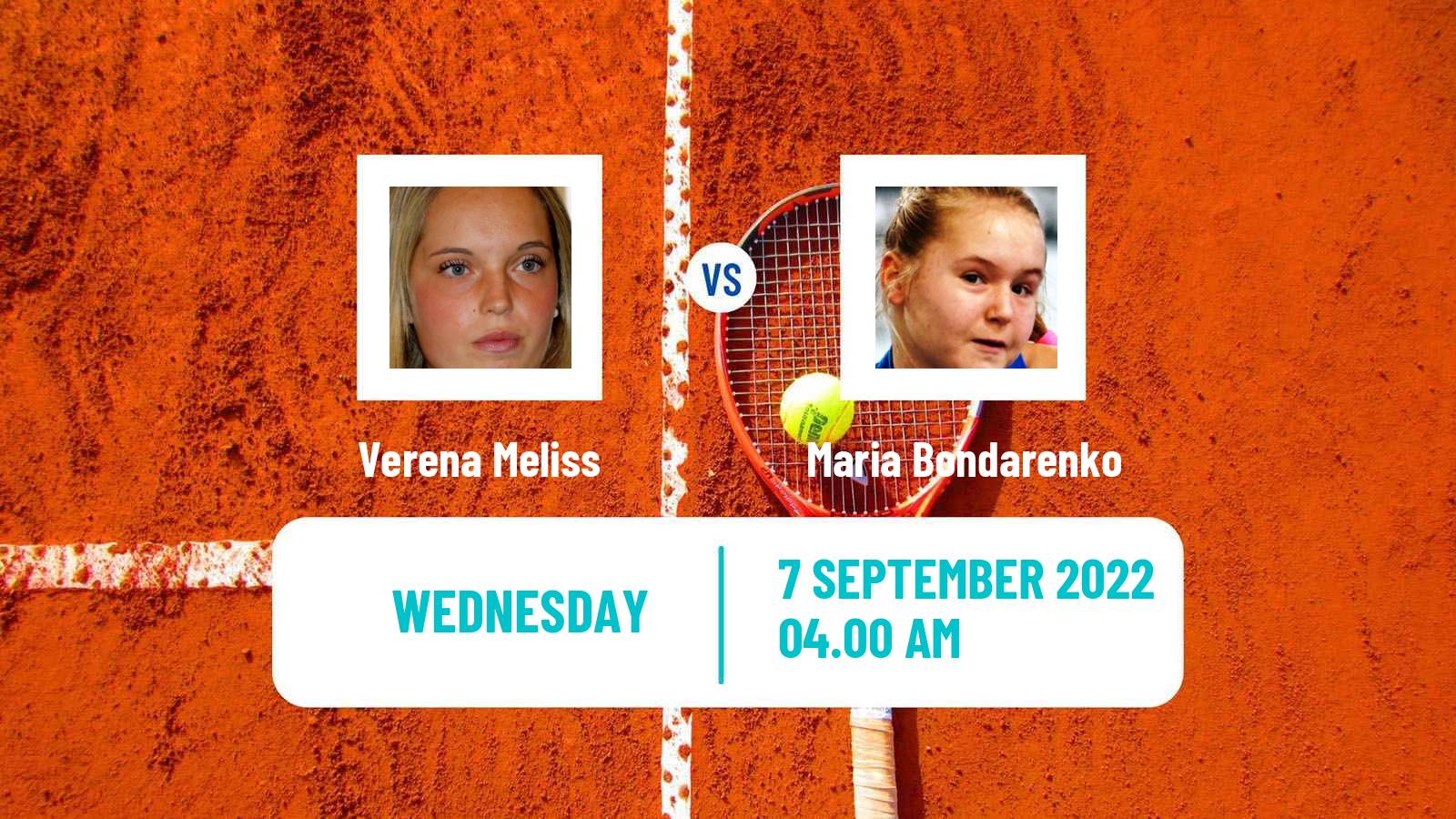 Tennis ITF Tournaments Verena Meliss - Maria Bondarenko