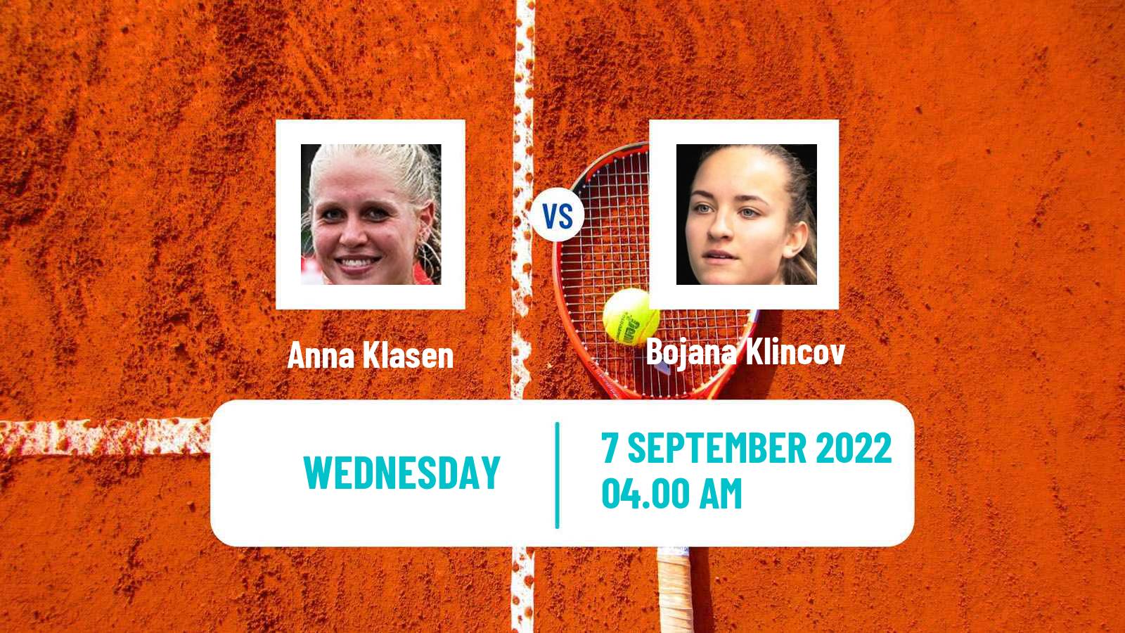 Tennis ITF Tournaments Anna Klasen - Bojana Klincov