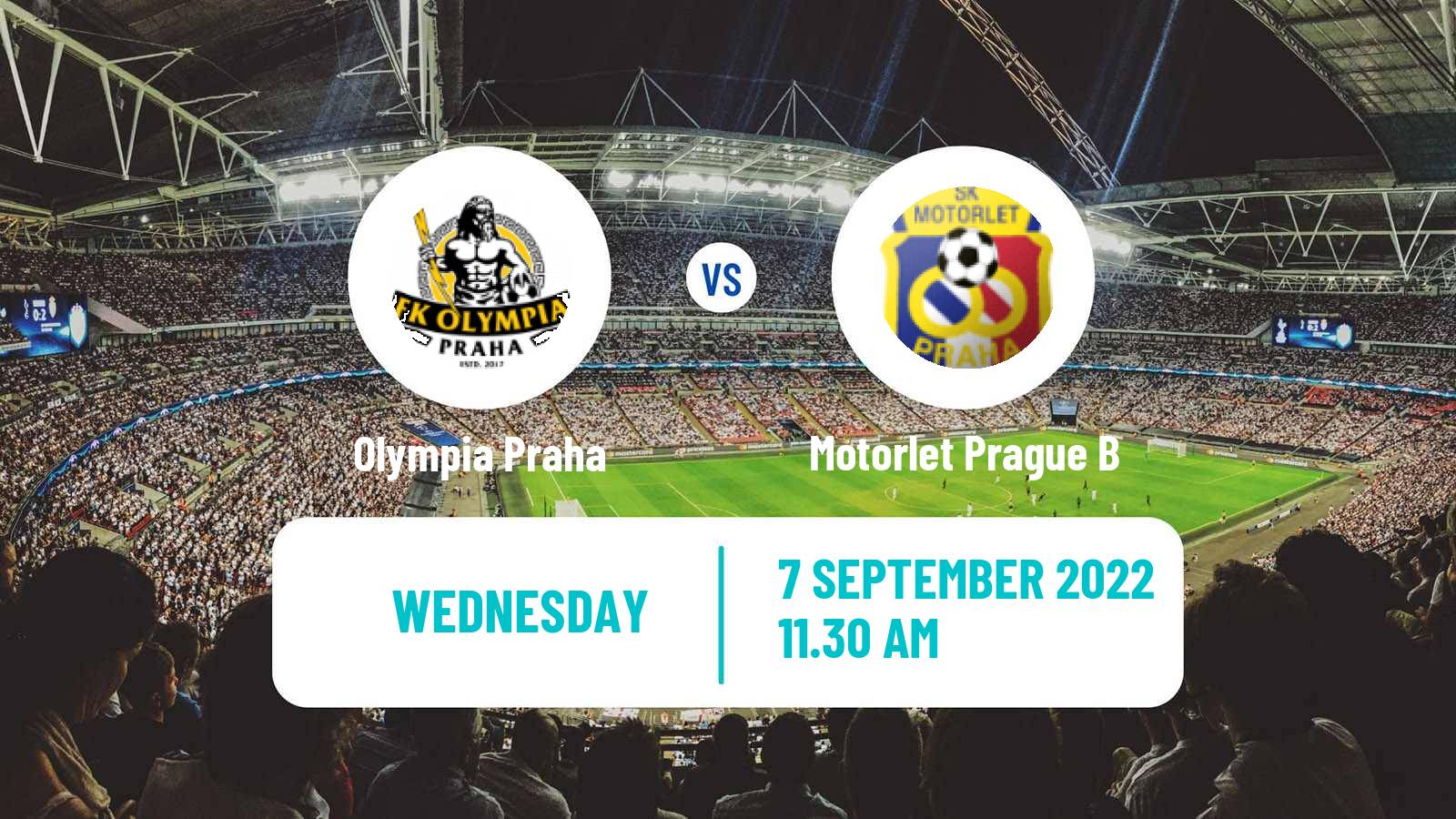 Soccer Czech Prazsky Prebor Olympia Praha - Motorlet Prague B