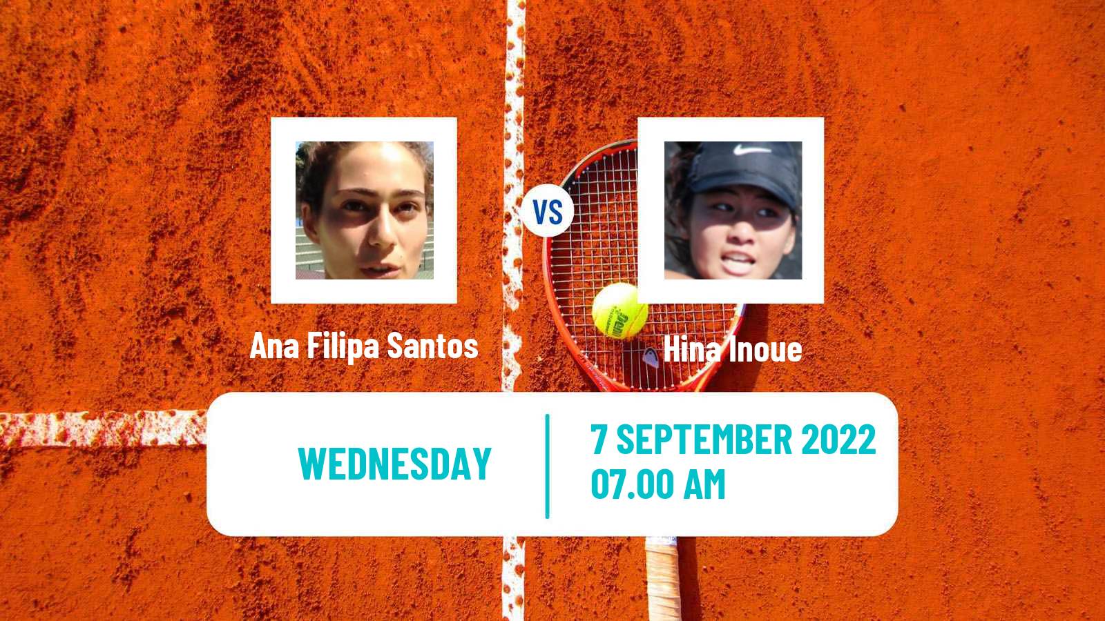Tennis ITF Tournaments Ana Filipa Santos - Hina Inoue