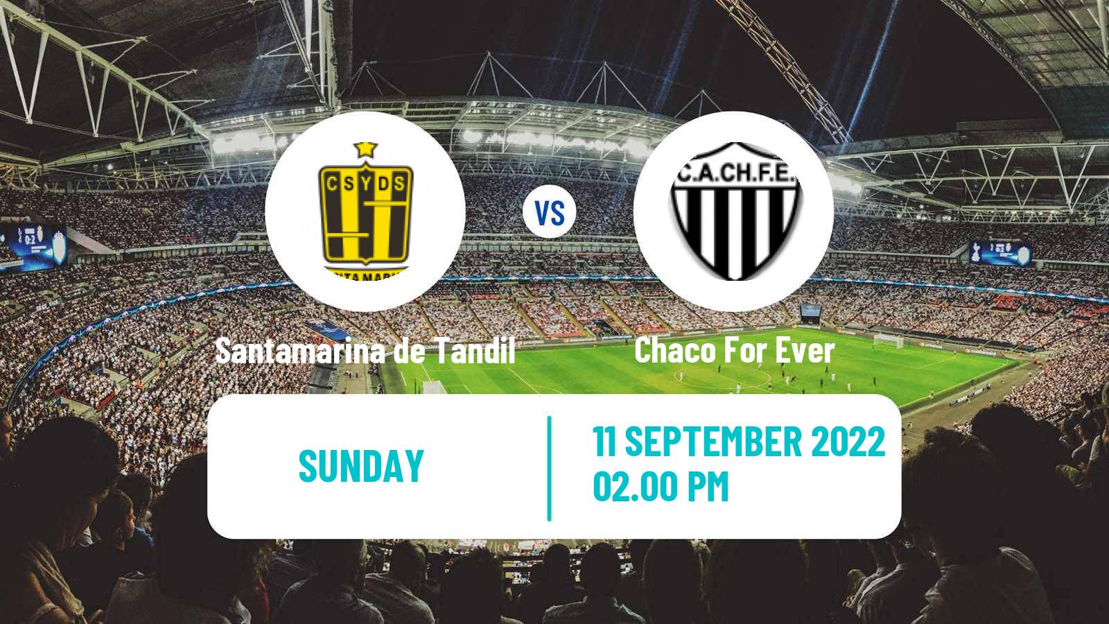 Soccer Argentinian Primera Nacional Santamarina de Tandil - Chaco For Ever