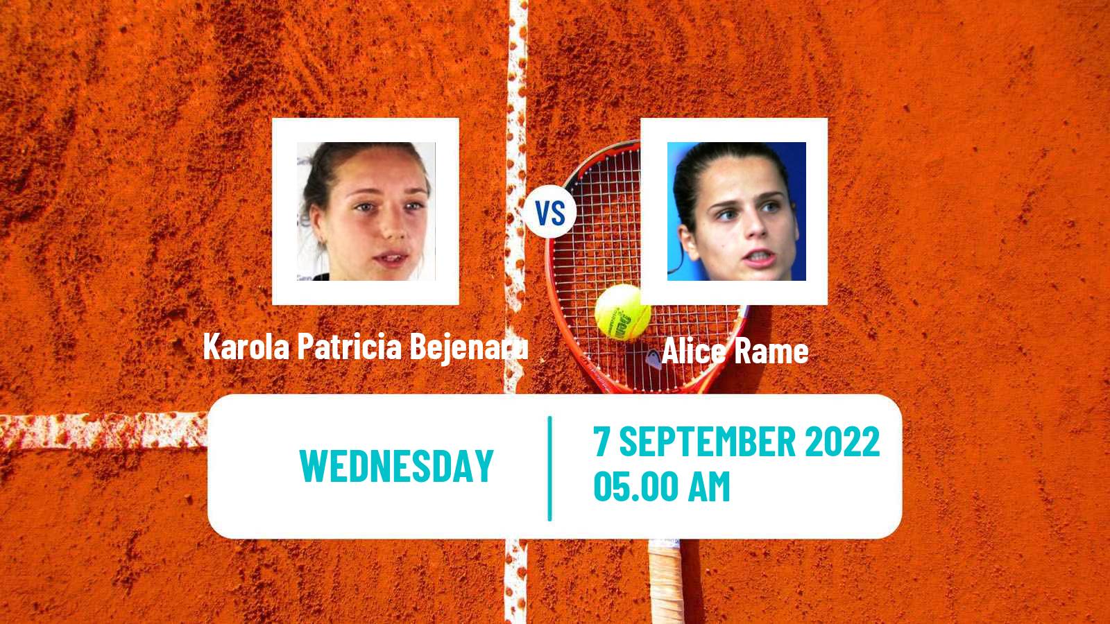 Tennis ITF Tournaments Karola Patricia Bejenaru - Alice Rame
