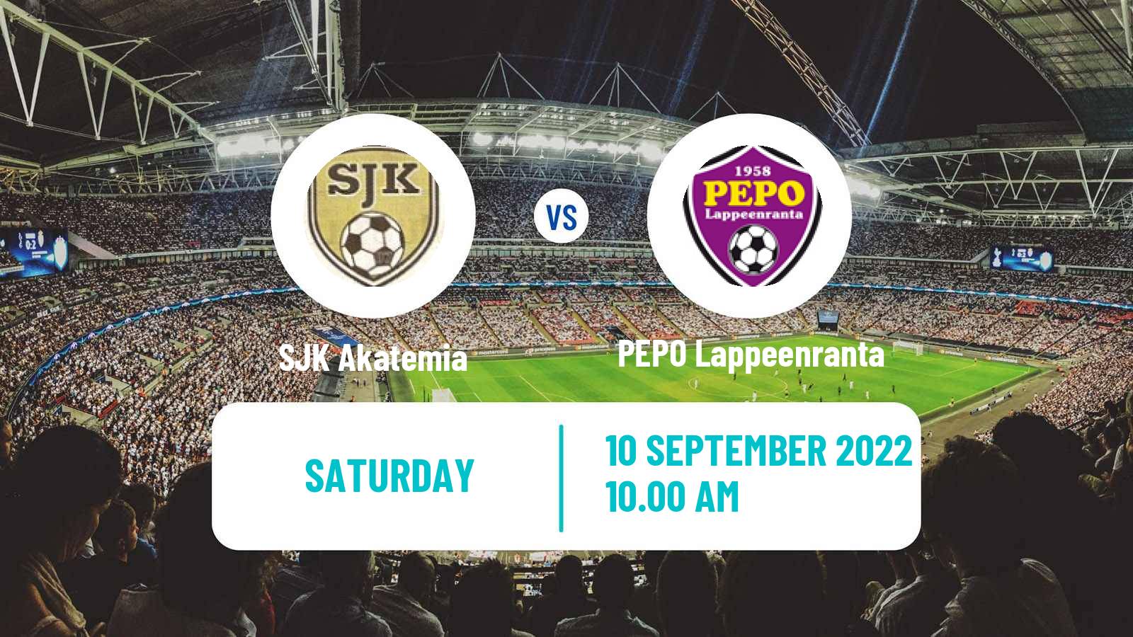 Soccer Finnish Ykkonen SJK Akatemia - PEPO Lappeenranta