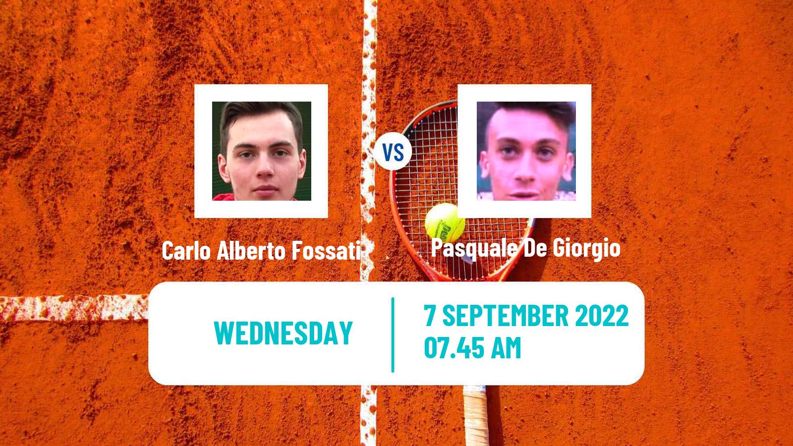 Tennis ITF Tournaments Carlo Alberto Fossati - Pasquale De Giorgio