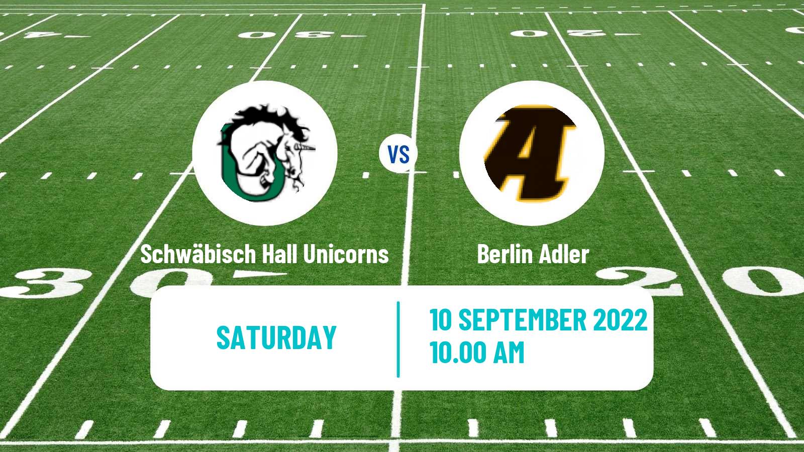 American football German GFL Schwäbisch Hall Unicorns - Berlin Adler